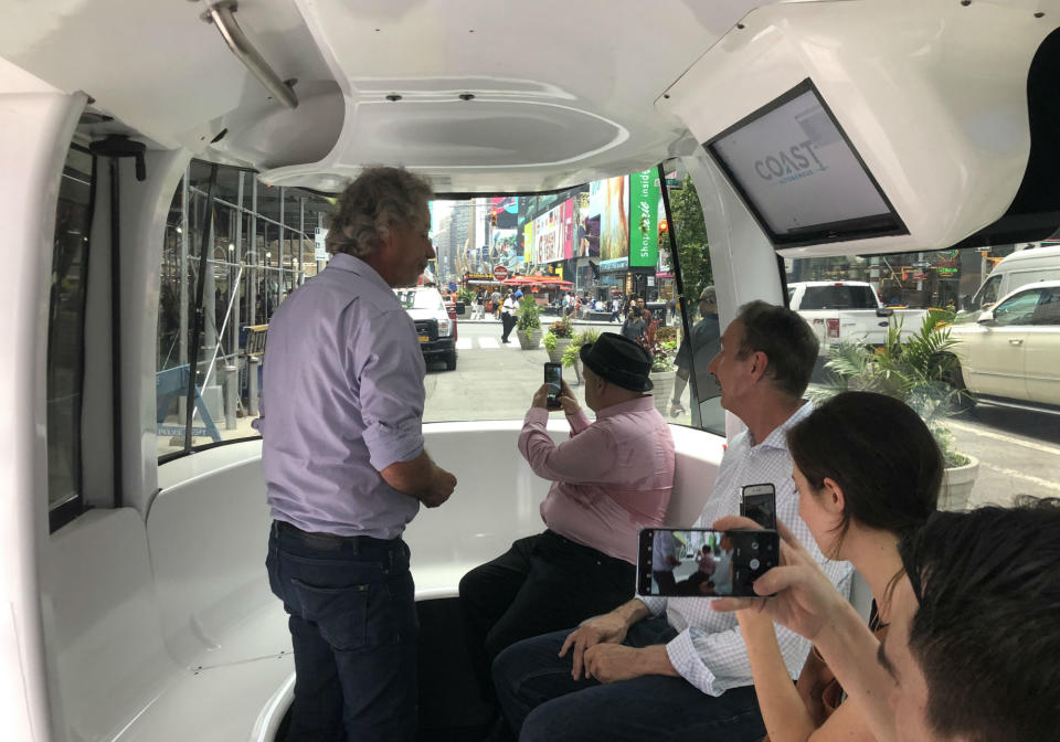 Yesterday afternoon, I rode an autonomous shuttle down a short section of