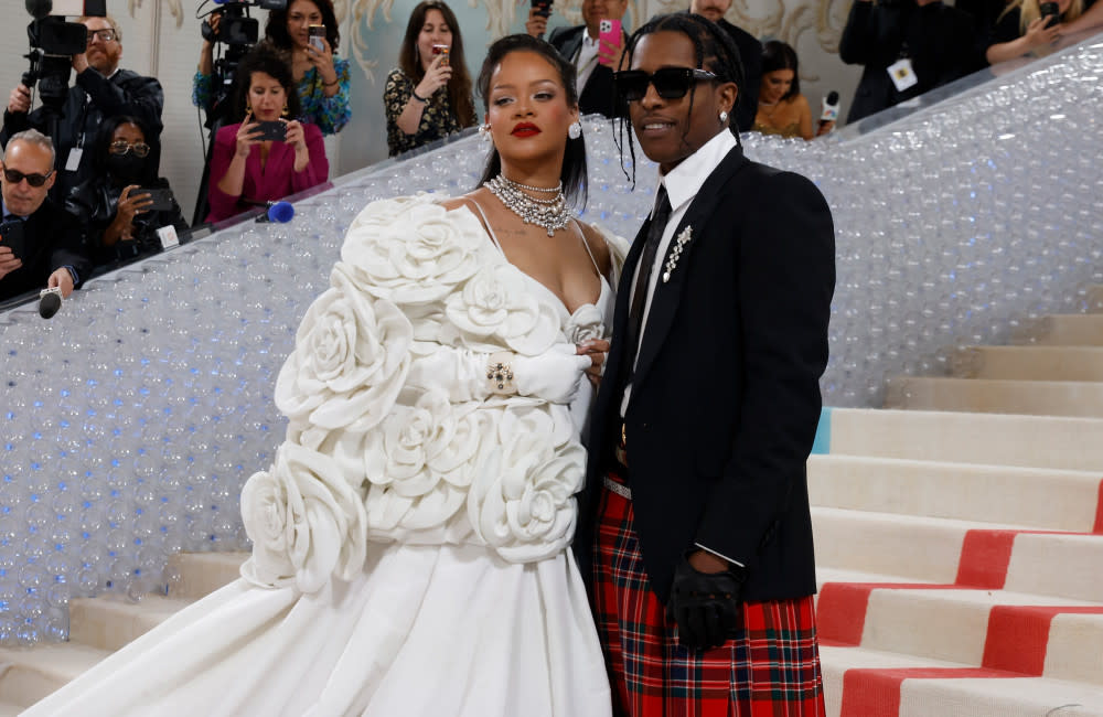 Rihanna and ASAP Rocky at the Met Gala - Getty - May 2023