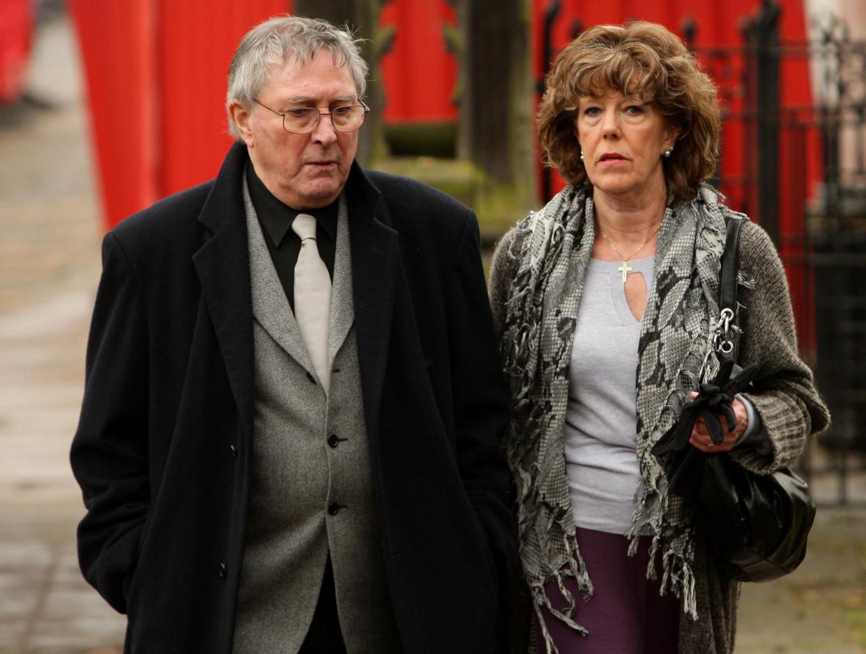 <p>Mark Eden pictured with his wife and co-star Sue Nicholls</p> (PA)