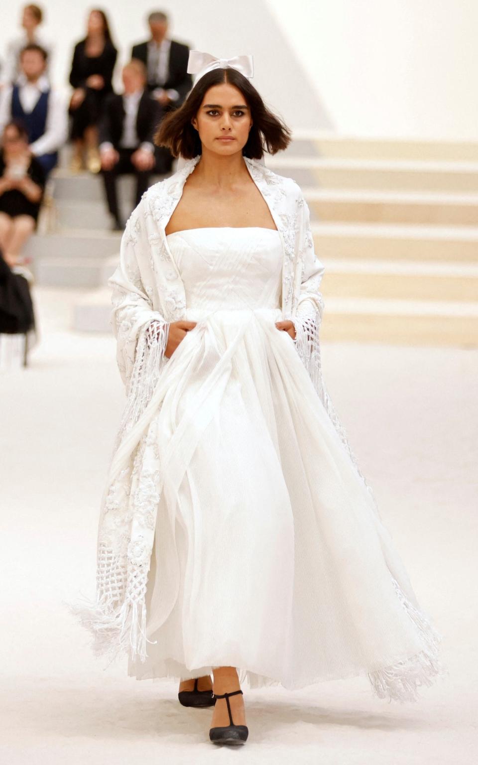 Kortleve made an appearance as 'the bride' at the Chanel couture show - JOHANNA GERON 