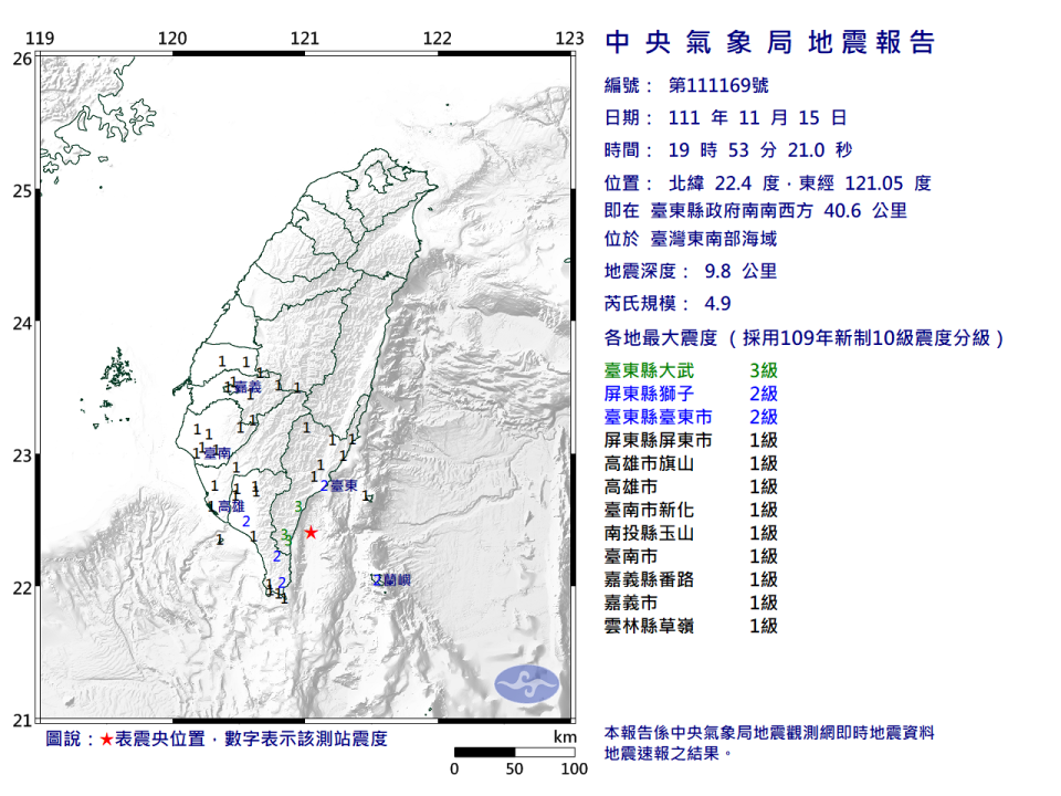 中央氣象局提供