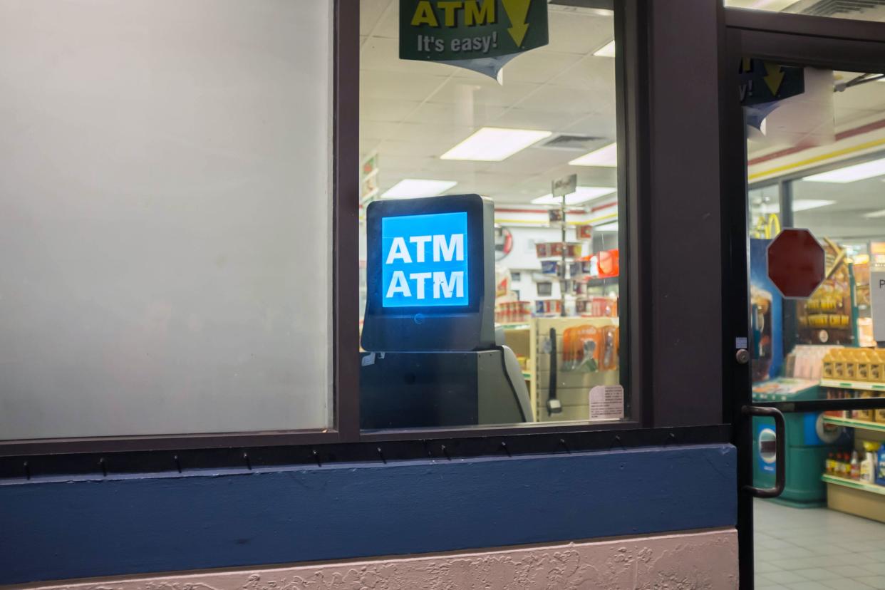 ATM in a gas station