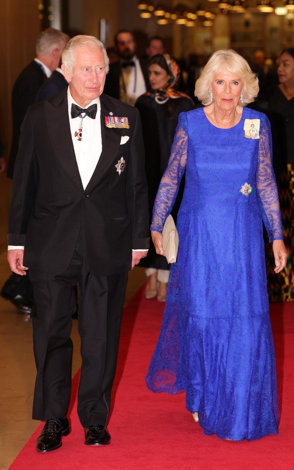 Prince Charles and Camilla, Duchess of Cornwall arrive at the Marriott Hotel dinner - Chris Jackson/Getty Images