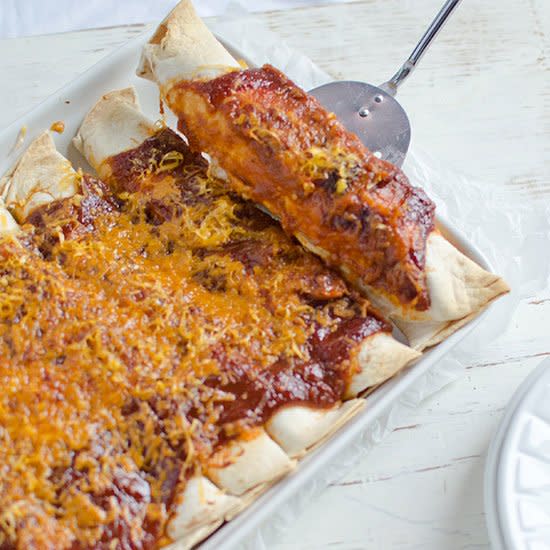 Easy BBQ Chicken Enchiladas