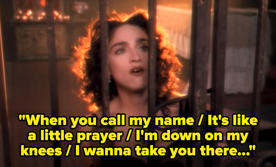 <div><p>"I just realized a couple of weeks ago that Madonna's 'Like a Prayer' was about blowjobs. Sigh."</p><p>— <a href="https://go.redirectingat.com?id=74679X1524629&sref=https%3A%2F%2Fwww.buzzfeed.com%2Fmychalthompson%2Fsexual-songs&url=https%3A%2F%2Fwww.reddit.com%2Fuser%2FRedditdenier%2F&xcust=6917985%7CBF-VERIZON&xs=1" rel="nofollow noopener" target="_blank" data-ylk="slk:u/Redditdenier;elm:context_link;itc:0" class="link ">u/Redditdenier</a> </p><p>"I had this epiphany about 2 years ago. I am in my 40s with two kids."</p><p>— <a href="https://go.redirectingat.com?id=74679X1524629&sref=https%3A%2F%2Fwww.buzzfeed.com%2Fmychalthompson%2Fsexual-songs&url=https%3A%2F%2Fwww.reddit.com%2Fuser%2Fsarabeara12345678910%2F&xcust=6917985%7CBF-VERIZON&xs=1" rel="nofollow noopener" target="_blank" data-ylk="slk:u/sarabeara12345678910;elm:context_link;itc:0" class="link ">u/sarabeara12345678910</a></p></div><span> WMG</span>