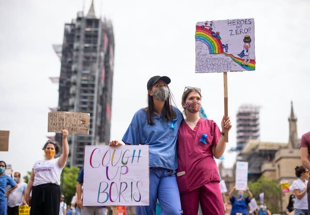 NHS national pay protest