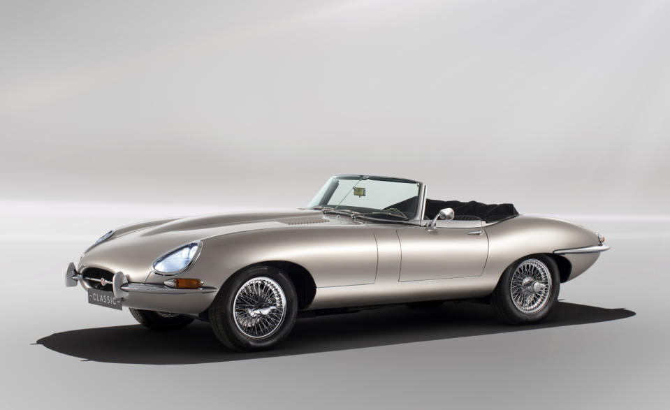 The all-electric version of the E-type sports car Jaguar unveiled last year