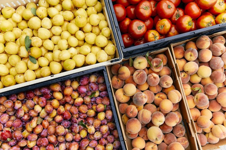 produce and fruit stand in san juan islands, washington