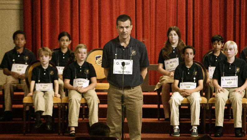 This photo released by Focus Features shows Jason Bateman, center, in a scene from "Bad Words." (AP Photo/Focus Features, Sam Urdank)