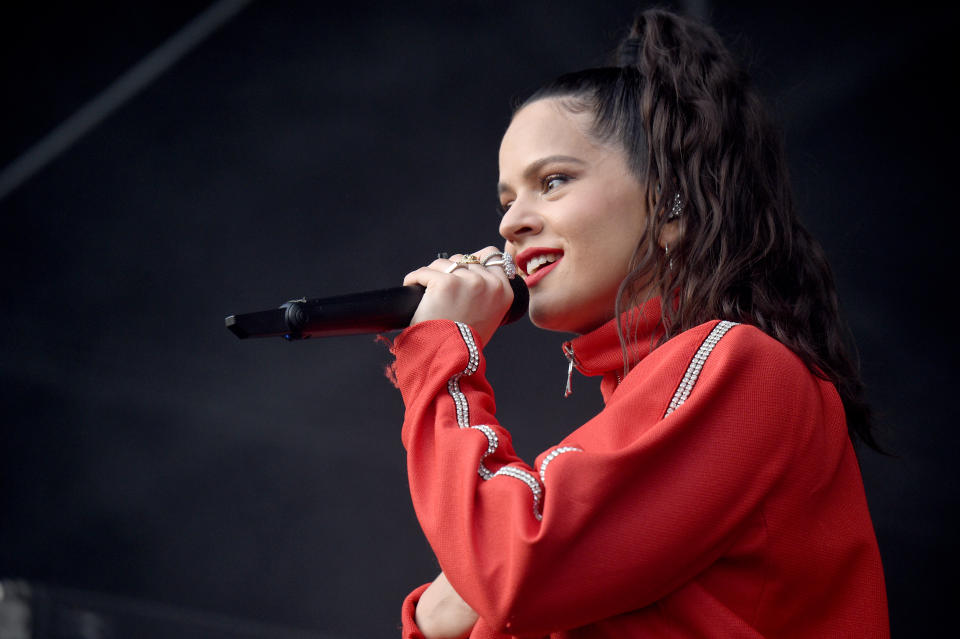 PHILADELPHIA, PENNSYLVANIA - AUGUST 31: Rosalía performs onstage during Made In America - Day 1 at Benjamin Franklin Parkway on August 31, 2019 in Philadelphia, Pennsylvania. (Photo by Kevin Mazur/Getty Images for Roc Nation)