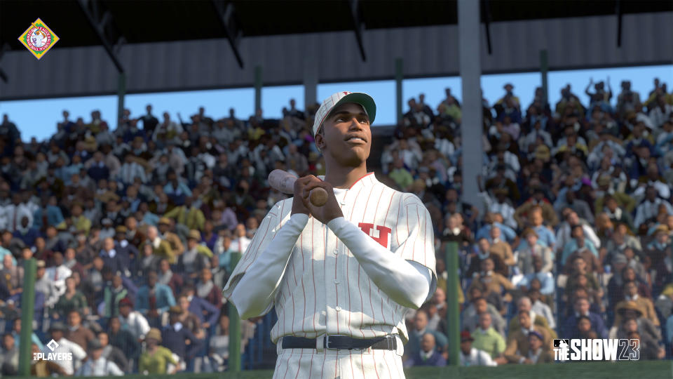 This image released by Sony Interactive Entertainment shows a digital rendering of Cuban baseball player Martín Dihigo from the game MLB The Show 23. The franchise has inserted some of the greatest Negro League players into the 2023 edition of the game as playable characters. (Sony Interactive Entertainment via AP)