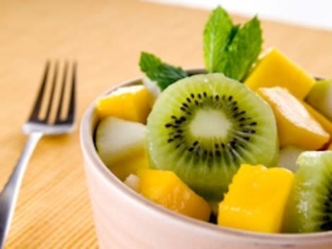 Fruit salad with honey