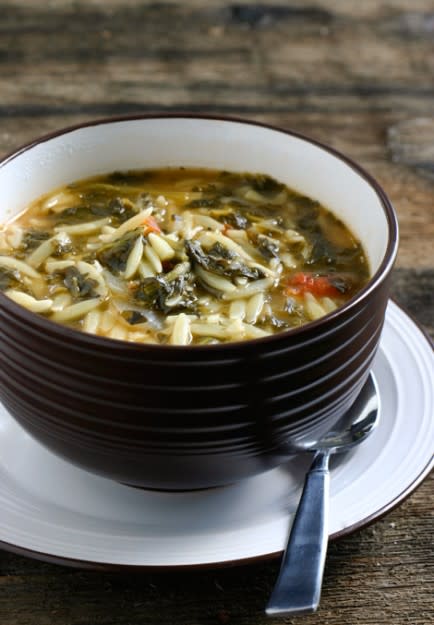 Spinach Tomato Orzo Soup