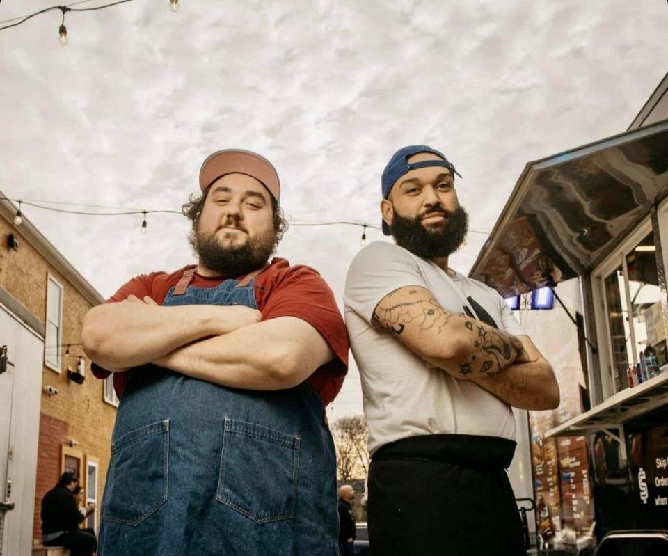 Ben Crevensten, left, is the chef behind Meat and Co. and Hot Wax, and Christian Cole is the executive sous chef.