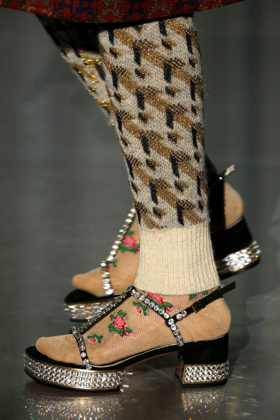 Crystal Platform Sandals, Gucci Fall/Winter 2017