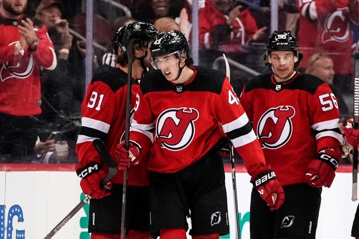 Devils' Jack Hughes and Dougie Hamilton return to practice