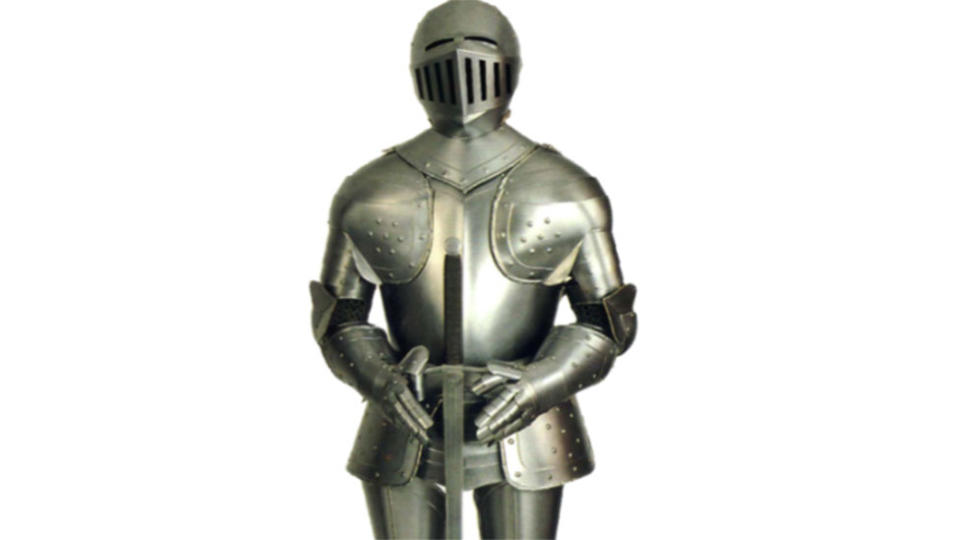 <p>This 19th century replica full suit of armor arrived in the late 90s. It stood between 160-170cm tall and was on display in the store until it was sold to a customer in California. Photo: Supplied/UBC </p>