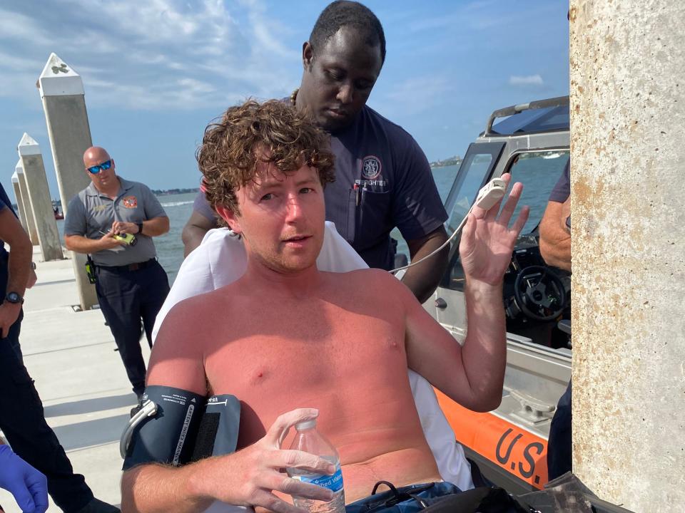 Charles Gregory had been missing for 30 hours after a tide carried his Jon boat out to sea off the shore of St. Augustine Thursday night.