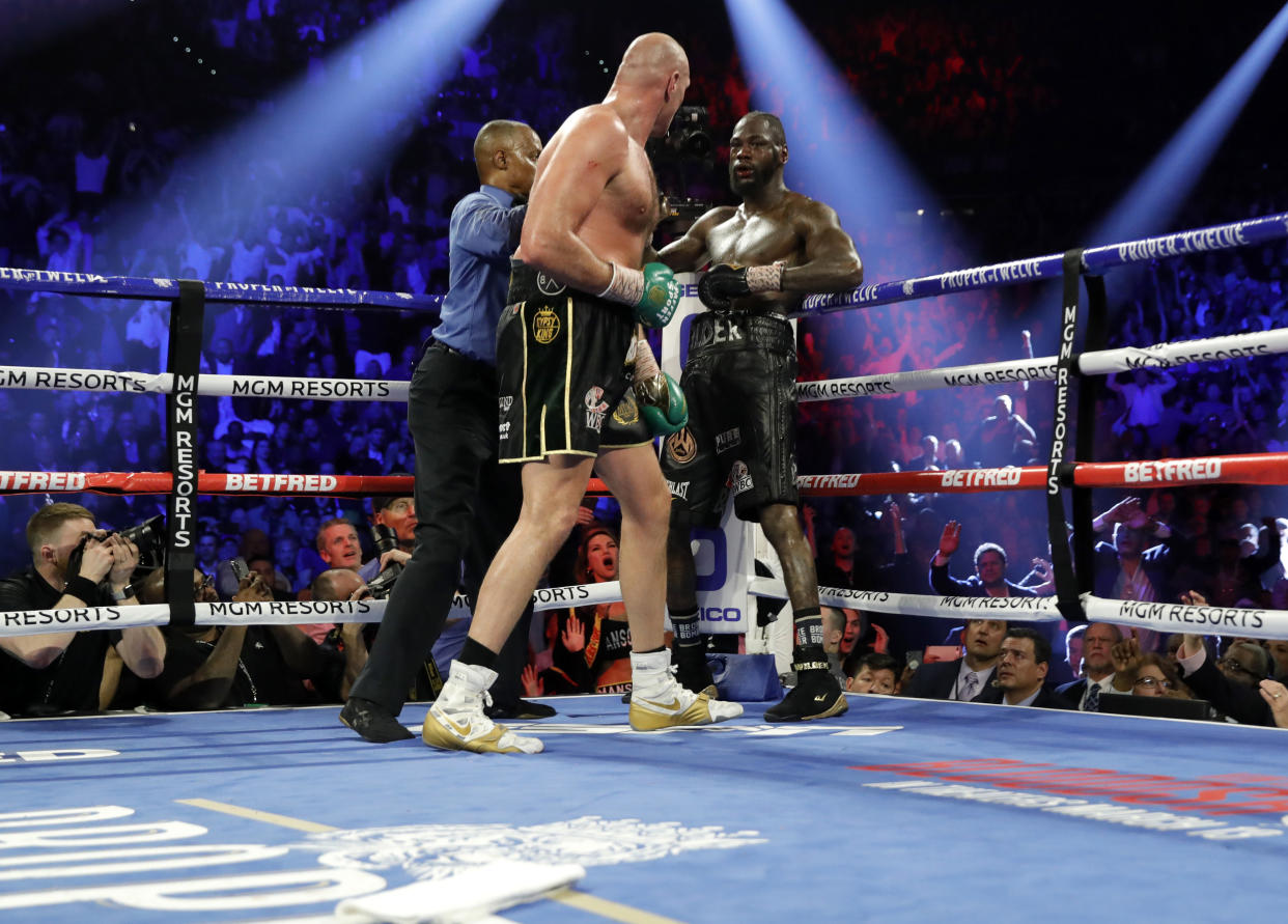 Deontay Wilder assistant Mark Breland is keeping his job after throwing in the towel. (Reuters/Steve Marcus)