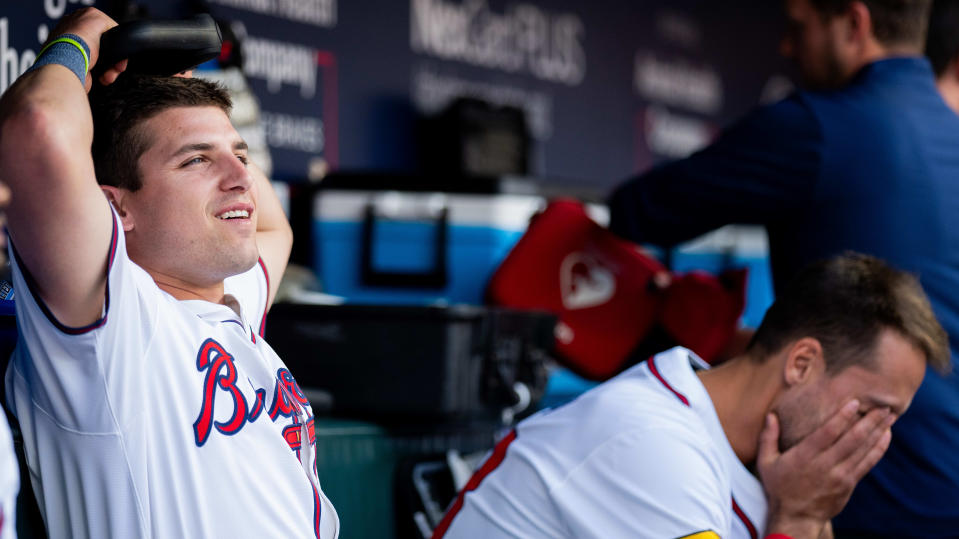 Austin Riley and Matt Olson are just two of the big names with corner infield eligibility who have struggled to deliver for fantasy baseball managers. (Photo by Kevin D. Liles/Atlanta Braves/Getty Images)