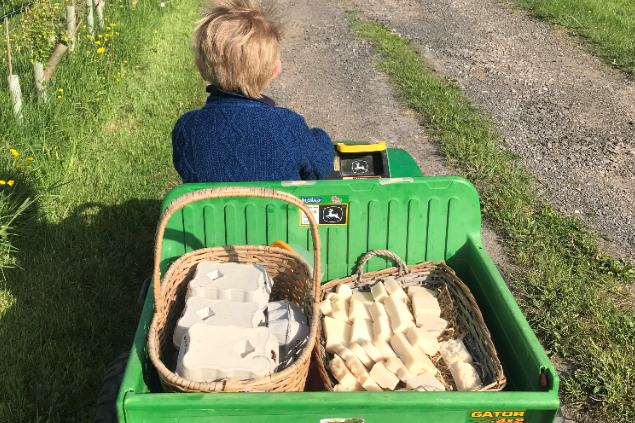 Harry sells cheese and eggs from his honesty shop (Rosie Clare)