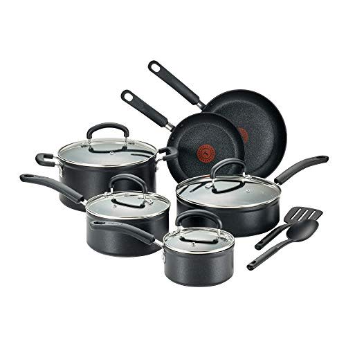 T-fal C561SC Titanium Advanced Nonstick Thermo-Spot Heat Indicator Dishwasher Safe Cookware Set…