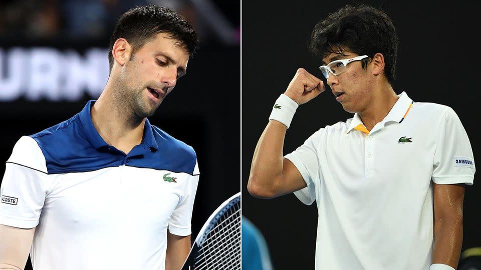 Djokovic met his match in Chung. Pic: Getty
