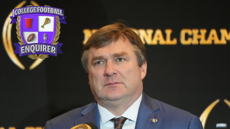 Georgia head coach Kirby Smart at the 2023 CFP press conference
Kirby Lee-USA TODAY Sports