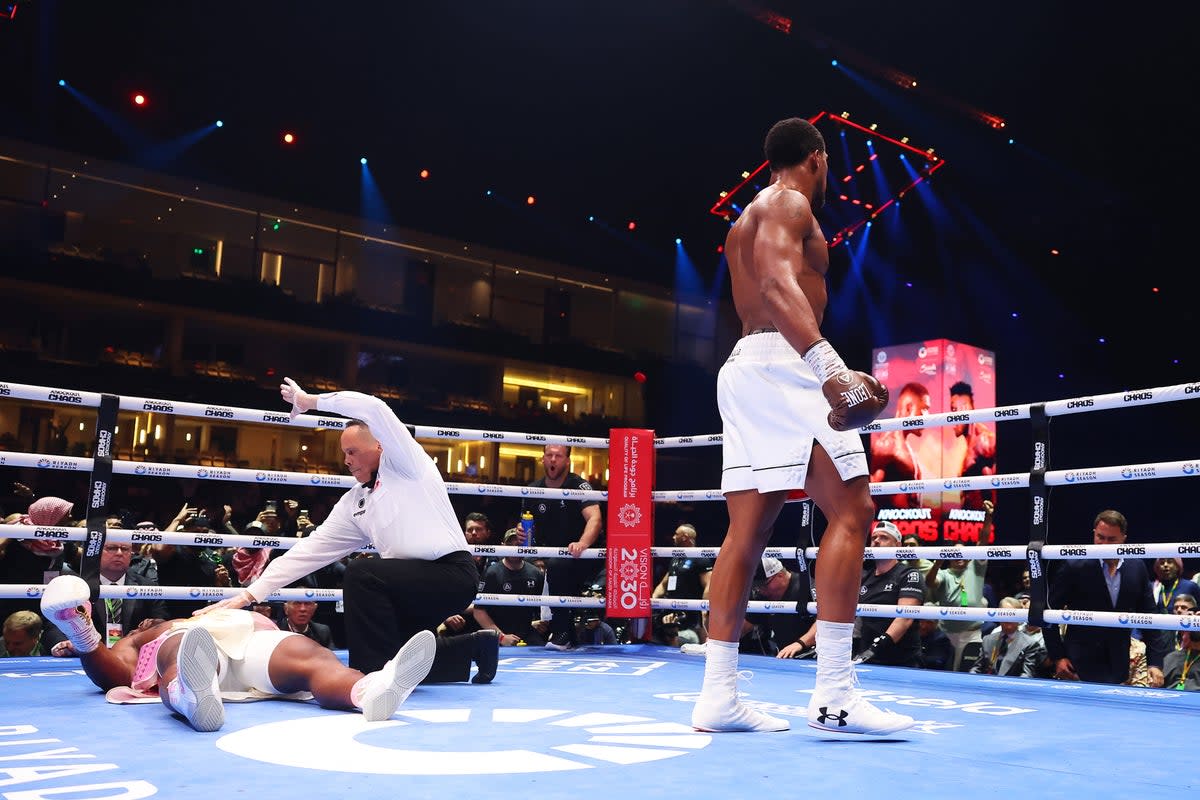 Anthony Joshua supplied one of the most devastating knockouts you will ever see (Getty Images)