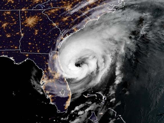 Satellite image shows Hurricane Dorian churning towards the United States (NOAA/RAMMB /AFP/Getty Images)