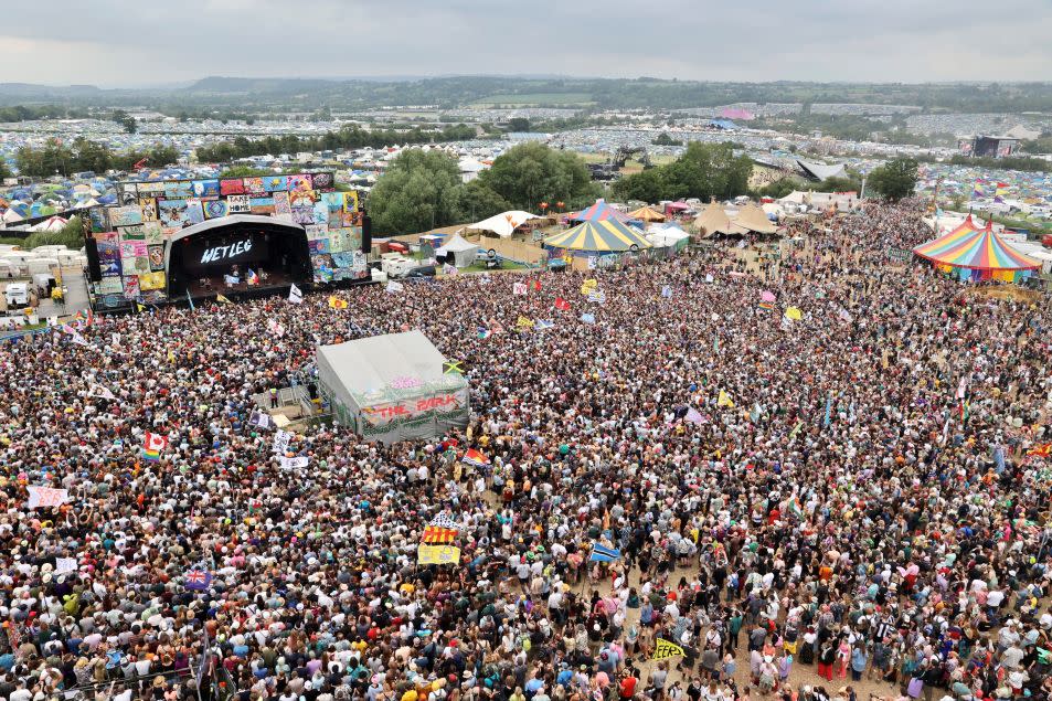 A sea of festival-goers at Glastonbury on Day 3 (Glastonbury Festival/Anna Barclay)