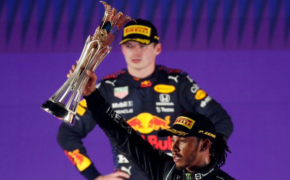 Lewis Hamilton furious at 'crazy' Max Verstappen as bitter feud reignites - REUTERS