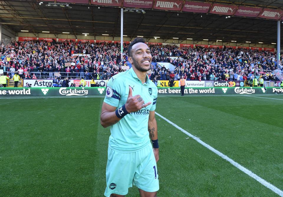 Pierre-Emerick Aubameyang finished the season with 22 Premier League goals. (Credit: Getty Images)