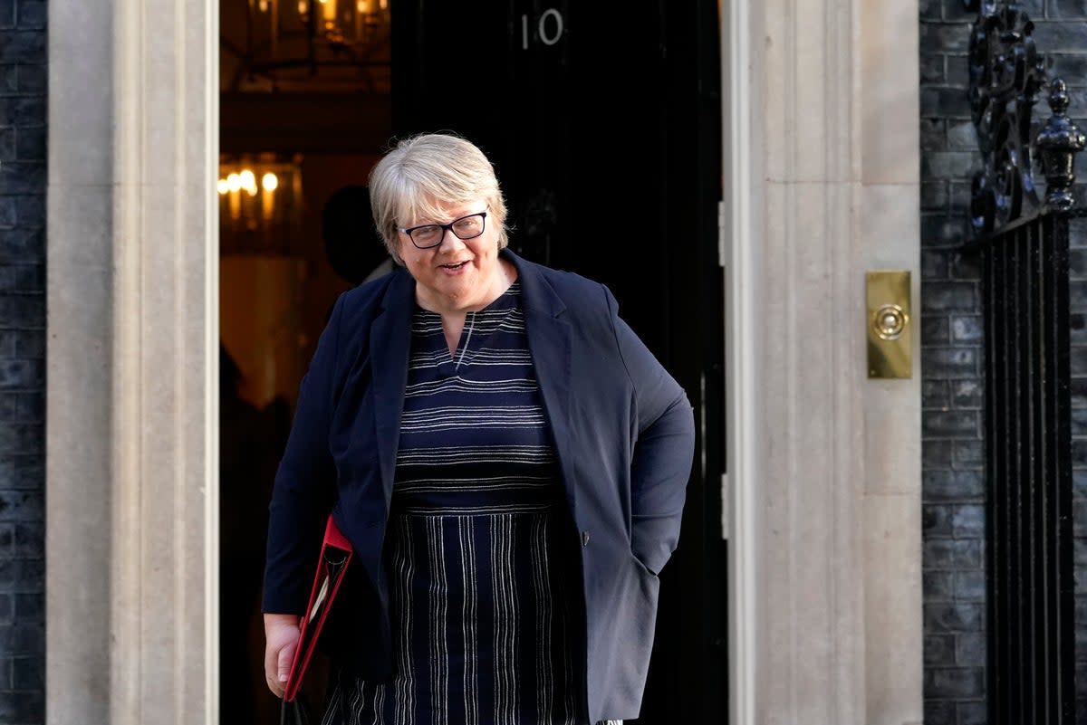 Deputy prime minister and health secretary Therese Coffey arrives in Downing Street earlier  (AP)