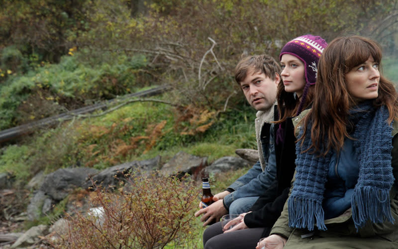 This film image released by IFC Films shows, from left, Mark Duplass, Emily Blunt and Rosemarie DeWitt in a scene from "Your Sister's Sister." (AP Photo/IFC Films, Steven Schardt)