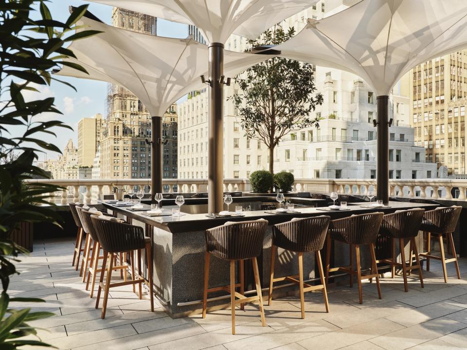 The terrace at Aman New York