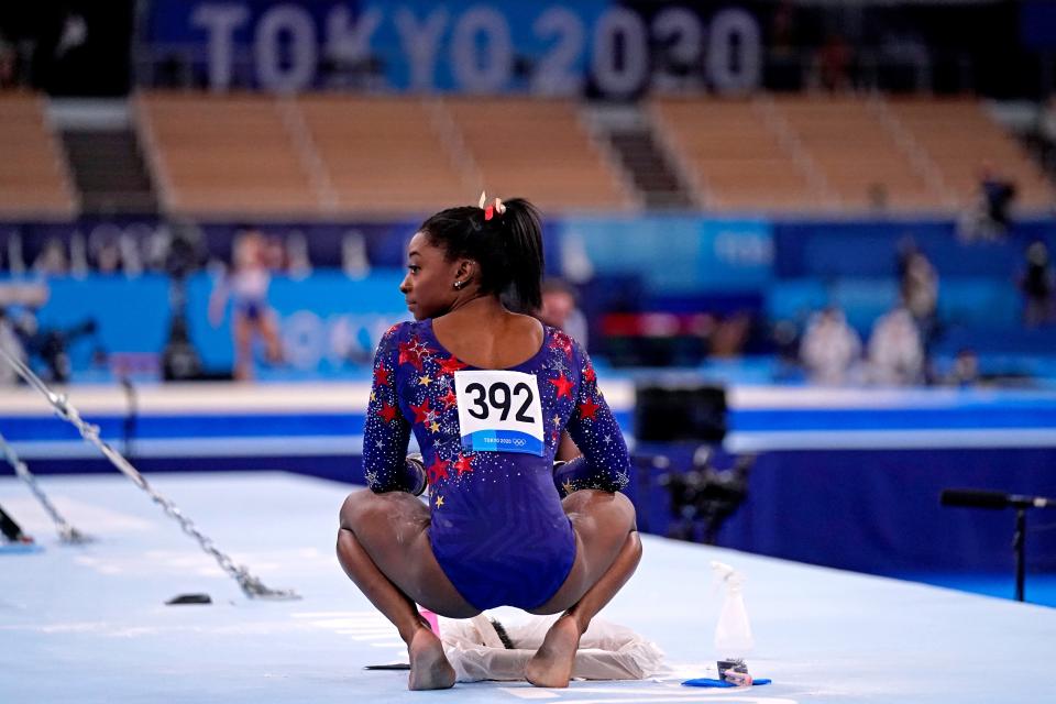 Simone Biles is the most decorated gymnast, male or female, at the world championships with 25 medals, 19 of them gold.