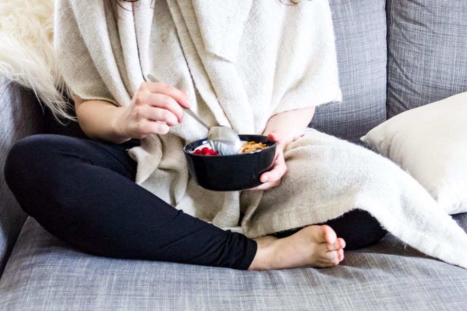 Studies have found that our body doesn’t begin to feel full until 20 minutes after eating, so eating slower can stop overeating [Photo: Getty]