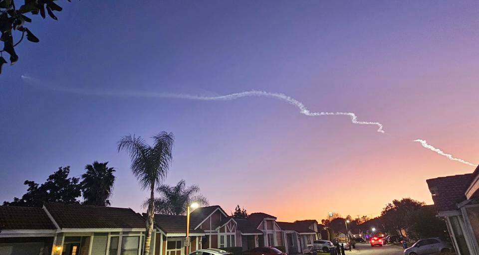 A SpaceX Falcon 9 rocket lifts off from Vandenberg Space Force Base in California on Monday, April 1, 2024.