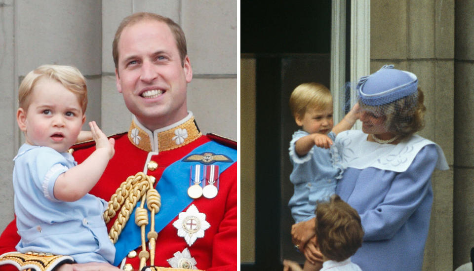 Prinz George trug 2015 das gleiche Outfit wie einst Prinz William (Bilder: Getty Images)