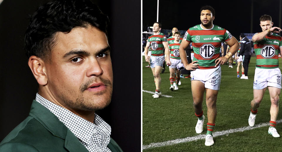 Latrell Mitchell and South Sydney teammates.