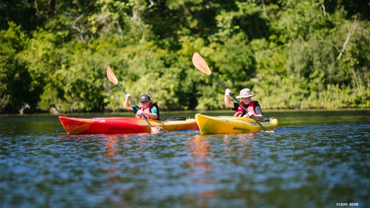 Kayaking at Blueberry Pond Ocean Edge Resort