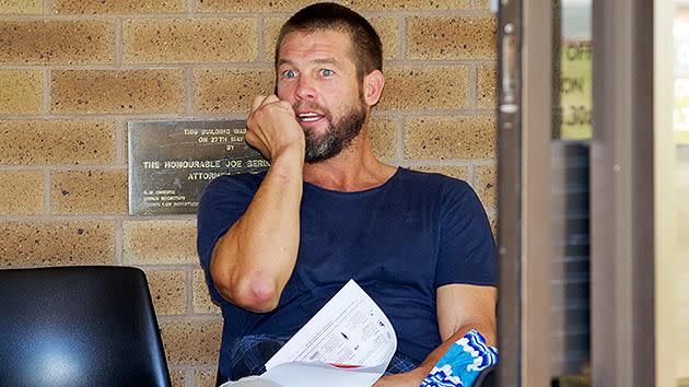 Cousins waiting at a Perth police station. Pic: AAP