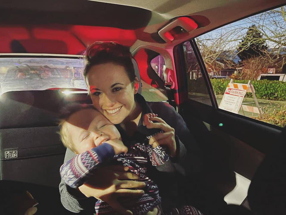 Whitney Stohr heads to an evening work event with her husband and their son, Malachi. (Courtesy Whitney Stohr)