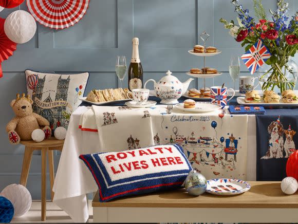 M&S, one of the U.K.’s most popular retailers, has released a wide ranging collection of items to celebrate the coronation, ranging from Union Jack throws and bunting to cases of coronation ale and celebratory tea hampers.