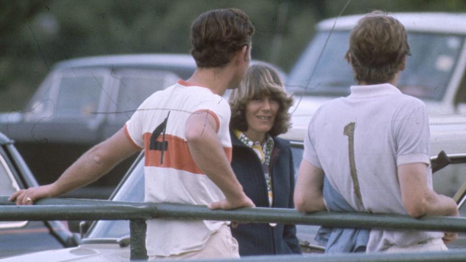 1972: Camilla and King Charles at a polo match