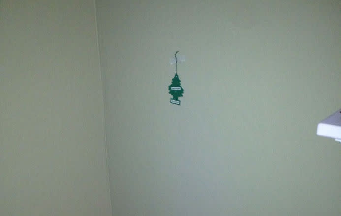 The makeshift Christmas tree