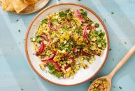 <p>This versatile, flavorful corn salad is the perfect way to use up leftover <a href="https://www.delish.com/cooking/recipe-ideas/a19637515/best-grilled-corn-on-the-cob-recipe/" rel="nofollow noopener" target="_blank" data-ylk="slk:grilled corn;elm:context_link;itc:0;sec:content-canvas" class="link ">grilled corn</a>. Mix and match your favorite cheeses, herbs, and nuts, but keep the citrus for brightness and oil for a little richness. And if you like a little *kick*, add some sliced jalapeños or a big pinch of red pepper flakes.</p><p>Get the <strong><a href="https://www.delish.com/cooking/recipe-ideas/a39788374/grilled-corn-salad-recipe/" rel="nofollow noopener" target="_blank" data-ylk="slk:Grilled Corn Salad recipe;elm:context_link;itc:0;sec:content-canvas" class="link ">Grilled Corn Salad recipe</a></strong>.</p>