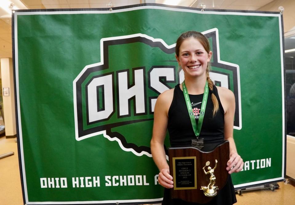 Sophia Thompson, a sophomore at Indian Hill, placed second at the OHSAA girls tennis Division II State Championship. Friday, Oct. 20, 2023