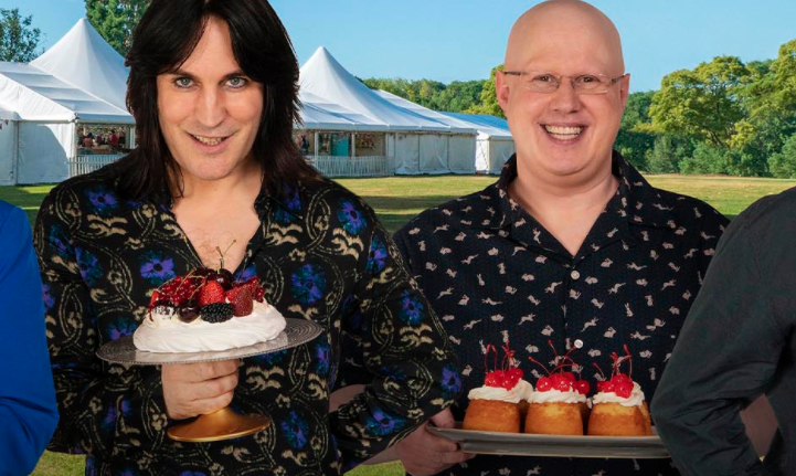 The Great British Bake Off presenters Noel Fielding and Matt Lucas. (C4)